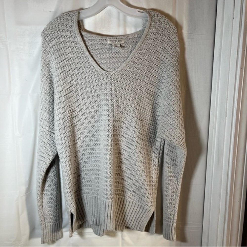 Rachel Zoe Los Angeles NY Hooded Sweater Womens Size Medium Grey Soft Casual